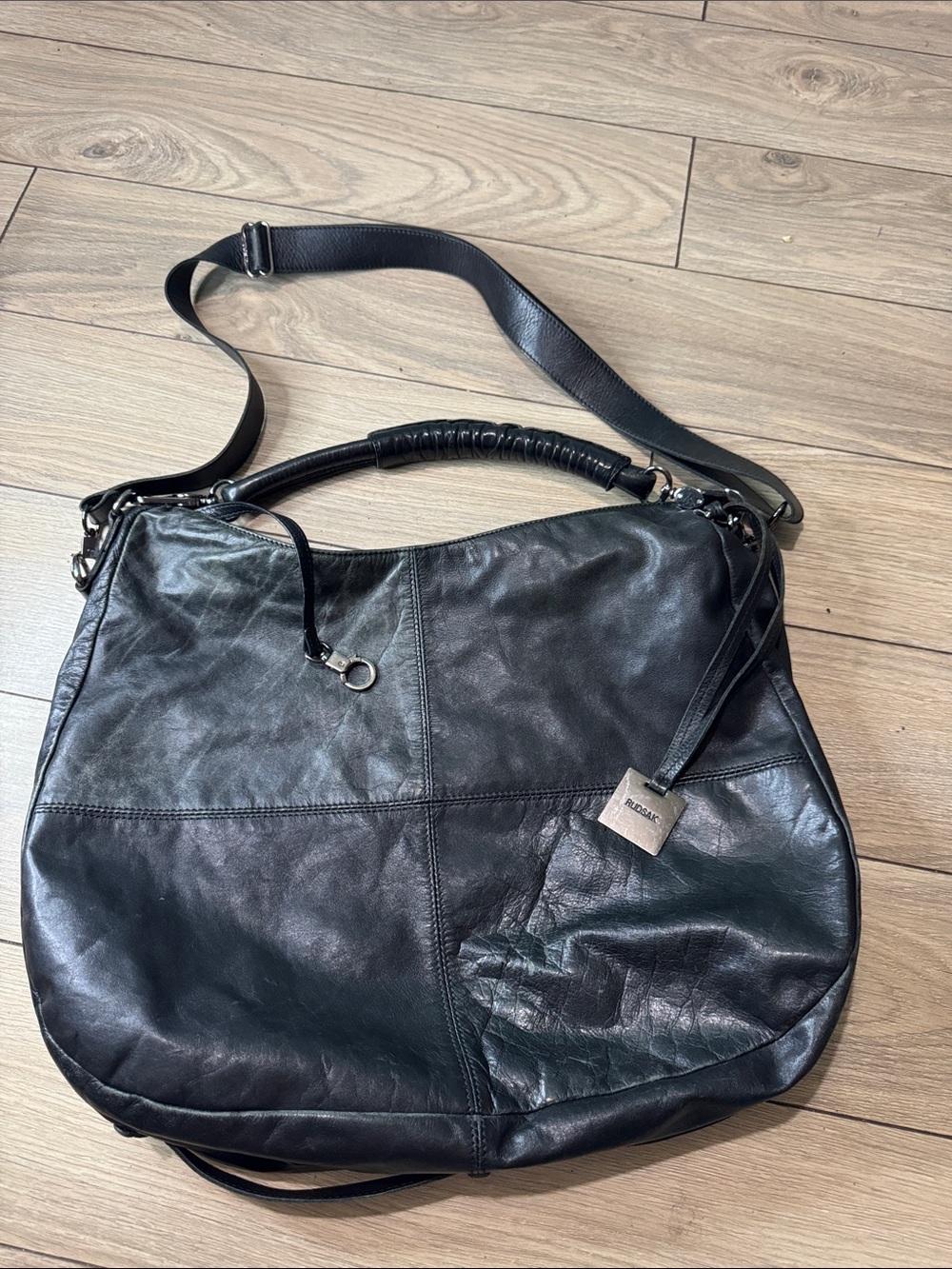 Rudsak made in Canada large Black Leather crossbody Bag